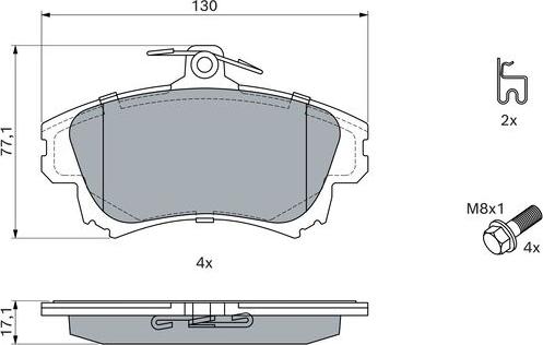 BOSCH 0 986 424 541 - Stabdžių trinkelių rinkinys, diskinis stabdys onlydrive.pro