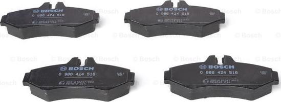 BOSCH 0 986 424 516 - Brake Pad Set, disc brake onlydrive.pro