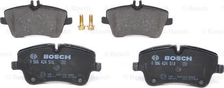 BOSCH 0 986 424 518 - Тормозные колодки, дисковые, комплект onlydrive.pro