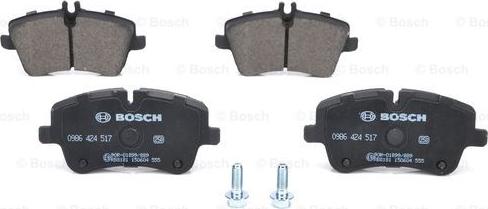 BOSCH 0 986 424 517 - Тормозные колодки, дисковые, комплект onlydrive.pro