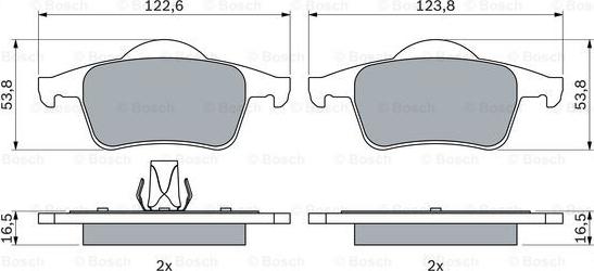 BOSCH 0 986 424 539 - Brake Pad Set, disc brake onlydrive.pro