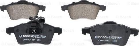 BOSCH 0 986 424 537 - Brake Pad Set, disc brake onlydrive.pro