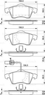 BOSCH 0 986 424 537 - Brake Pad Set, disc brake onlydrive.pro