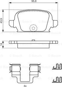 BOSCH 0 986 424 528 - Brake Pad Set, disc brake onlydrive.pro