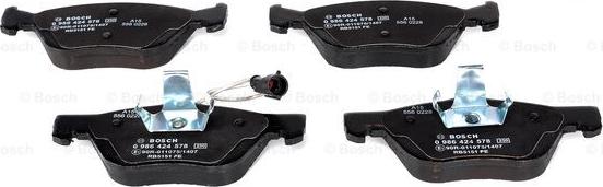 BOSCH 0 986 424 578 - Brake Pad Set, disc brake onlydrive.pro