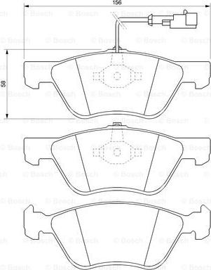 BOSCH 0 986 424 578 - Brake Pad Set, disc brake onlydrive.pro