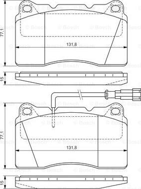 BOSCH 0 986 424 577 - Brake Pad Set, disc brake onlydrive.pro