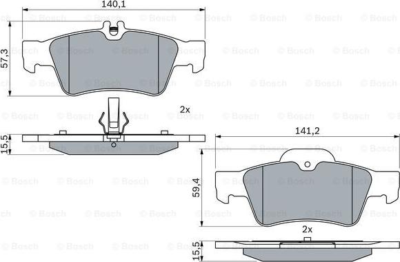 BOSCH 0 986 424 699 - Piduriklotsi komplekt,ketaspidur onlydrive.pro