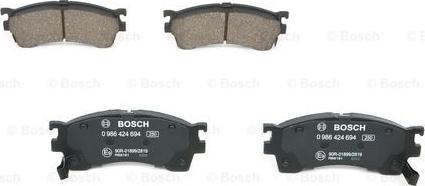 BOSCH 0 986 424 694 - Brake Pad Set, disc brake onlydrive.pro