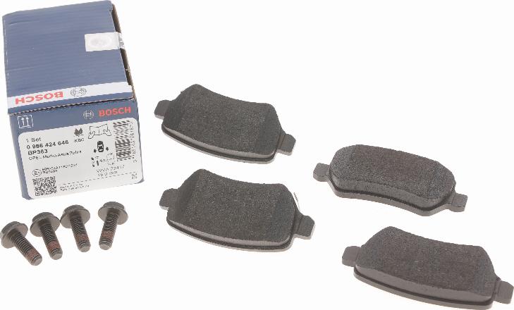 BOSCH 0 986 424 646 - Brake Pad Set, disc brake onlydrive.pro