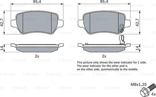 BOSCH 0 986 424 646 - Brake Pad Set, disc brake onlydrive.pro