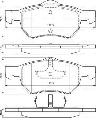 BOSCH 0 986 424 668 - Brake Pad Set, disc brake onlydrive.pro