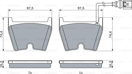 BOSCH 0 986 424 613 - Brake Pad Set, disc brake onlydrive.pro