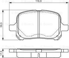 BOSCH 0 986 424 639 - Brake Pad Set, disc brake onlydrive.pro