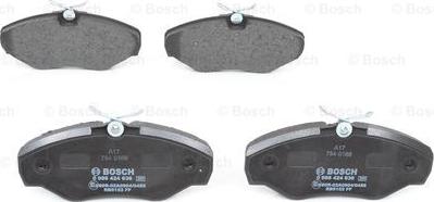 BOSCH 0 986 424 636 - Brake Pad Set, disc brake onlydrive.pro