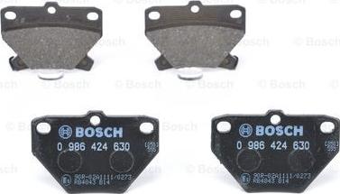 BOSCH 0 986 424 630 - Brake Pad Set, disc brake onlydrive.pro