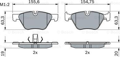 BOSCH 0 986 424 620 - Stabdžių trinkelių rinkinys, diskinis stabdys onlydrive.pro