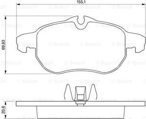 BOSCH 0 986 424 677 - Brake Pad Set, disc brake onlydrive.pro