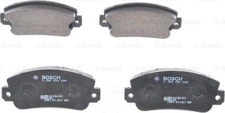 BOSCH 0 986 424 098 - Brake Pad Set, disc brake onlydrive.pro