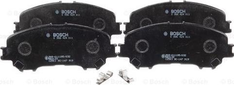 BOSCH 0 986 424 011 - Brake Pad Set, disc brake onlydrive.pro