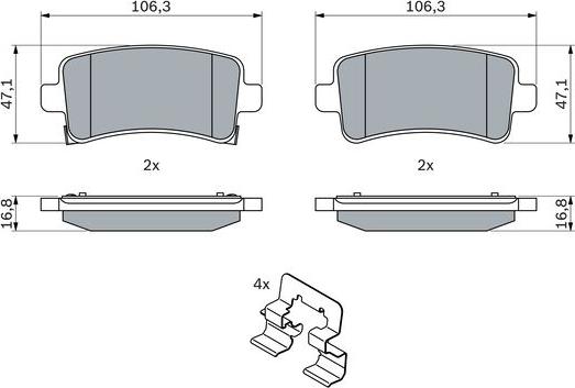 BOSCH 0 986 424 124 - Brake Pad Set, disc brake onlydrive.pro