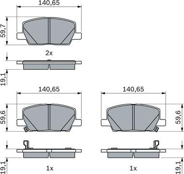 BOSCH 0 986 424 896 - Brake Pad Set, disc brake onlydrive.pro