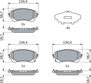 BOSCH 0 986 424 898 - Brake Pad Set, disc brake onlydrive.pro