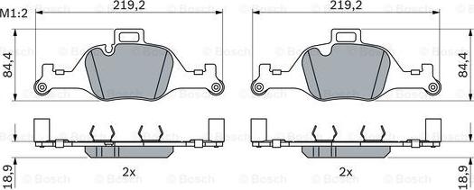 BOSCH 0 986 424 849 - Piduriklotsi komplekt,ketaspidur onlydrive.pro