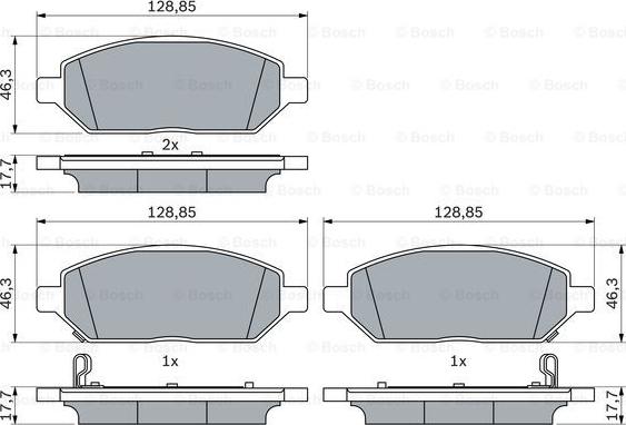 BOSCH 0 986 424 842 - Brake Pad Set, disc brake onlydrive.pro