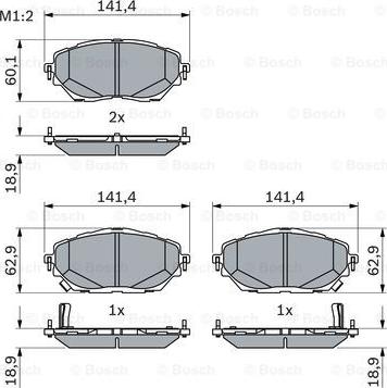 BOSCH 0 986 424 865 - Brake Pad Set, disc brake onlydrive.pro