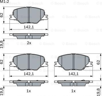 BOSCH 0 986 424 868 - Brake Pad Set, disc brake onlydrive.pro