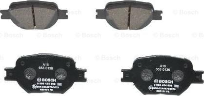 BOSCH 0 986 424 808 - Brake Pad Set, disc brake onlydrive.pro