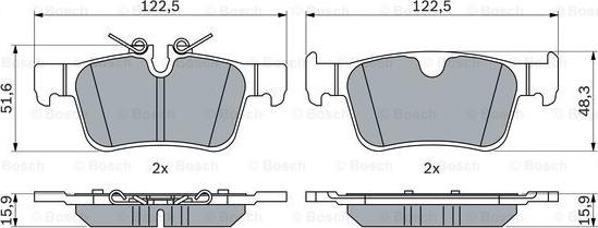 BOSCH 0 986 424 802 - Piduriklotsi komplekt,ketaspidur onlydrive.pro