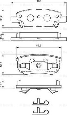 BOSCH 0 986 424 814 - Brake Pad Set, disc brake onlydrive.pro