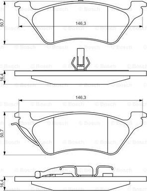 BOSCH 0 986 424 816 - Brake Pad Set, disc brake onlydrive.pro