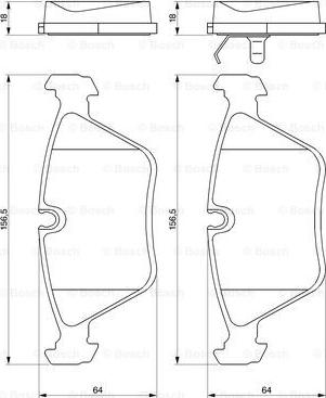 BOSCH 0 986 424 828 - Stabdžių trinkelių rinkinys, diskinis stabdys onlydrive.pro