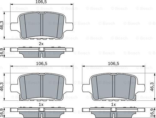 BOSCH 0 986 424 870 - Brake Pad Set, disc brake onlydrive.pro