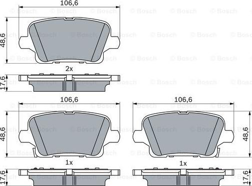 BOSCH 0 986 424 872 - Brake Pad Set, disc brake onlydrive.pro