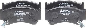 BOSCH 0 986 424 369 - Brake Pad Set, disc brake onlydrive.pro