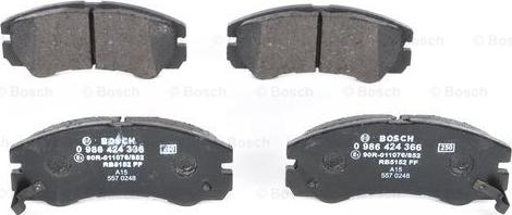 BOSCH 0 986 424 366 - Brake Pad Set, disc brake onlydrive.pro