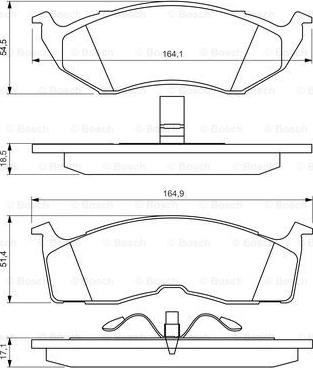 BOSCH 0 986 424 363 - Brake Pad Set, disc brake onlydrive.pro