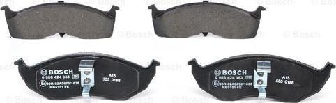 BOSCH 0 986 424 363 - Brake Pad Set, disc brake onlydrive.pro