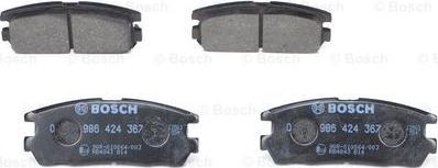 BOSCH 0 986 424 367 - Brake Pad Set, disc brake onlydrive.pro