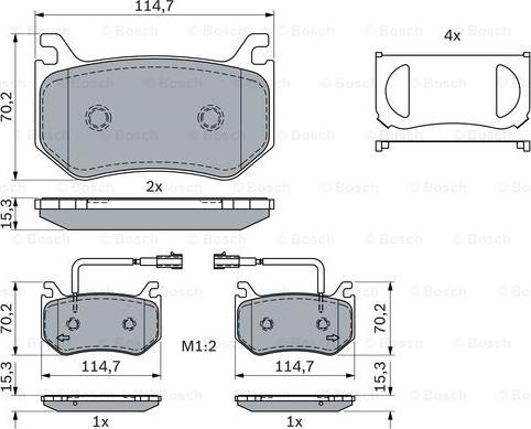 BOSCH 0 986 424 384 - Brake Pad Set, disc brake onlydrive.pro