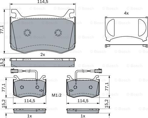 BOSCH 0 986 424 385 - Brake Pad Set, disc brake onlydrive.pro