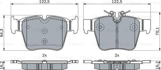 BOSCH 0 986 424 334 - Bremžu uzliku kompl., Disku bremzes onlydrive.pro