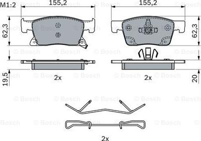 BOSCH 0 986 424 329 - Brake Pad Set, disc brake onlydrive.pro