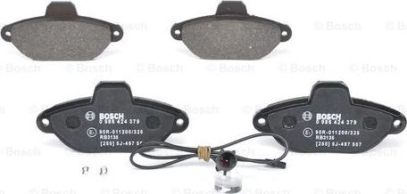 BOSCH 0 986 424 379 - Brake Pad Set, disc brake onlydrive.pro