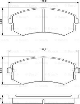 BOSCH 0 986 424 215 - Bremžu uzliku kompl., Disku bremzes onlydrive.pro