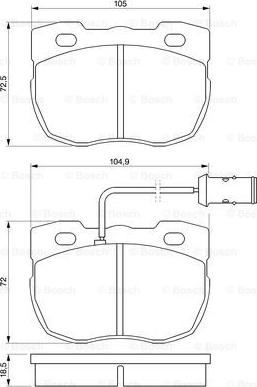 BOSCH 0 986 424 287 - Brake Pad Set, disc brake onlydrive.pro